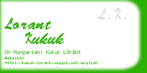 lorant kukuk business card